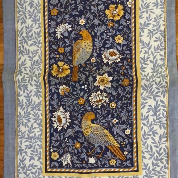 VTG Irish Linen Pheasants Tea Towel Standen National Trust by Pat Albeck EUC - Picture 2 of 12